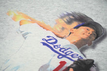 Load image into Gallery viewer, VINTAGE 1995年 野茂英雄 半袖Ｔシャツ ロサンゼルス ドジャース MLB 霜降りグレー コットン サイズM 美品 中古 60517