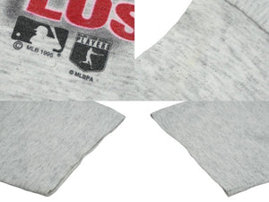 VINTAGE 1995年 野茂英雄 半袖Ｔシャツ ロサンゼルス ドジャース MLB 霜降りグレー コットン サイズM 美品 中古 60517