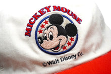 Load image into Gallery viewer, Disney ディズニー ミッキー キャップ クロスキャップ コットン ホワイト レッド 刺繍 キャラクター サイズ56 美品 中古 60522