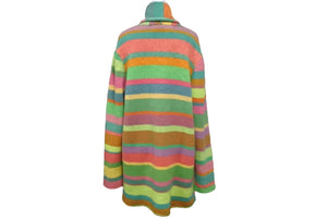 The Elder Statesman ジ エルダー ステイツマン ストライプ カシミヤ カーディガン マルチカラー 190417 サイズM 美品 中古 60532