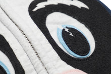 Load image into Gallery viewer, A BATHING APE アベイシングエイプ ホルスタイン フルジップアップパーカー コットン ネイビー 刺繍 サイズM 美品 中古 60541