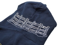 Load image into Gallery viewer, A BATHING APE アベイシングエイプ ホルスタイン フルジップアップパーカー コットン ネイビー 刺繍 サイズM 美品 中古 60541
