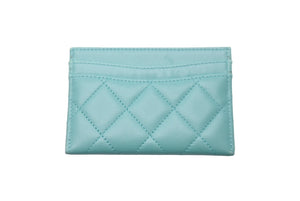 CHANEL シャネル カードケース マトラッセ ココマーク ラムスキン グリーン 27番台 ゴールド金具 美品 中古 60545