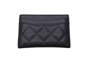 極美品 CHANEL シャネル カードケース 22番台 ココマーク ブラック キャビアスキン ゴールド金具 中古 60548