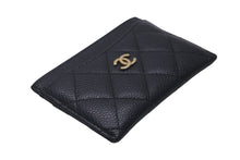 Load image into Gallery viewer, 極美品 CHANEL シャネル カードケース 22番台 ココマーク ブラック キャビアスキン ゴールド金具 中古 60548