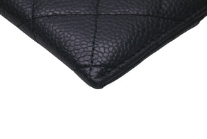極美品 CHANEL シャネル カードケース 22番台 ココマーク ブラック キャビアスキン ゴールド金具 中古 60548
