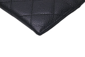 極美品 CHANEL シャネル カードケース 22番台 ココマーク ブラック キャビアスキン ゴールド金具 中古 60548