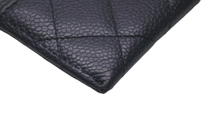 極美品 CHANEL シャネル カードケース 22番台 ココマーク ブラック キャビアスキン ゴールド金具 中古 60548