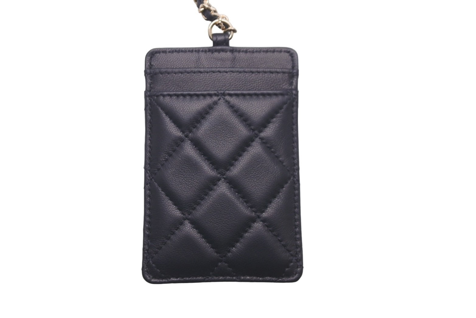 極美品 CHANEL シャネル カードケース マトラッセ チェーン