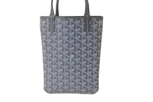 Load image into Gallery viewer, 極美品 GOYARD ゴヤール ハンドバッグ ポワティエ ヘリンボーン柄 グレー ホワイト 中古 60553
