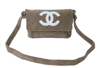 CHANEL シャネル ショルダーバッグ ココマーク パイル ベージュ シルバー金具 ノベルティー 美品 中古 60554