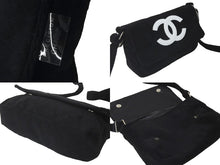 Load image into Gallery viewer, CHANEL シャネル ショルダーバッグ ココマーク パイル ブラック シルバー金具 ノベルティー 美品 中古 60555