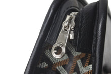 画像をギャラリービューアに読み込む, GOYARD ゴヤール クラッチバッグ ジュバンスMM ヘリンボーン柄 ブラック ブラウン シルバー金具 美品 中古 60556