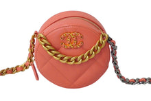 Load image into Gallery viewer, CHANEL シャネル ショルダーバッグ チェーン ココマーク ラムスキン ラウンド型 ピンク ゴールド金具 美品 中古 60566