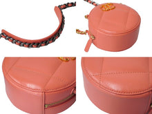 Load image into Gallery viewer, CHANEL シャネル ショルダーバッグ チェーン ココマーク ラムスキン ラウンド型 ピンク ゴールド金具 美品 中古 60566