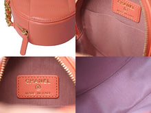 Load image into Gallery viewer, CHANEL シャネル ショルダーバッグ チェーン ココマーク ラムスキン ラウンド型 ピンク ゴールド金具 美品 中古 60566