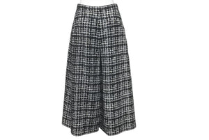極美品 CHANEL シャネル ツイード パンツ マルチカラー ブラック ビジュー ジップ ボトムス P61105V46414 サイズ34 中古 60575