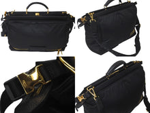 Load image into Gallery viewer, 極美品 FENDI フェンディ × PORTER ポーター 2WAYハンドバッグ ピーカブー 7VA388 ナイロン ブラック ゴールド金具 中古 60590