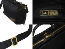 Load image into Gallery viewer, 極美品 FENDI フェンディ × PORTER ポーター 2WAYハンドバッグ ピーカブー 7VA388 ナイロン ブラック ゴールド金具 中古 60590