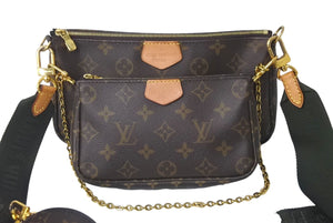 LOUIS VUITTON ルイヴィトン ショルダーバッグ ミュルティポシェットアクセソワール M44813モノグラム ブラウン 中古 60593