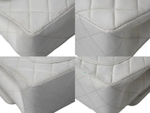 Load image into Gallery viewer, CHANEL シャネル チェーンショルダーバッグ Wフラップ マトラッセ 5番台 1998年 カーフ ホワイト シルバー金具 美品 中古 60597