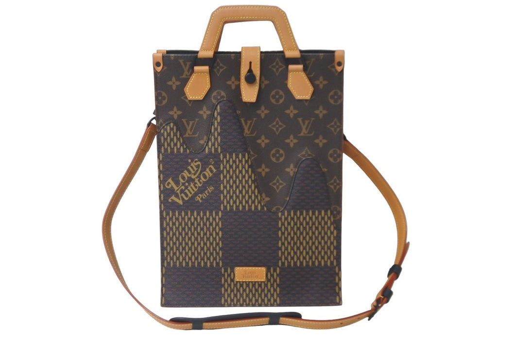 新品同様品 LOUIS VUITTON ルイヴィトン NIGO ニゴー ダミエ エベヌジャイアント モノグラム ミニトート N40355 中古 60602