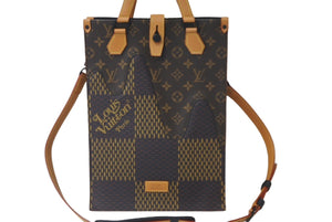 新品同様品 LOUIS VUITTON ルイヴィトン NIGO ニゴー ダミエ エベヌジャイアント モノグラム ミニトート N40355 中古 60602