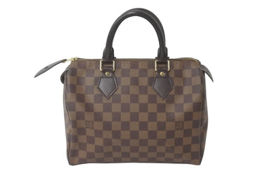 極美品 LOUIS VUITTON ルイヴィトン ハンドバッグ スピーディ25 ダミエキャンバス ブラウン N41532 中古 60607