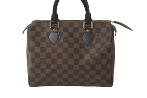 極美品 LOUIS VUITTON ルイヴィトン ハンドバッグ スピーディ25 ダミエキャンバス ブラウン N41532 中古 60607