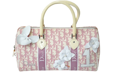 Christian Dior クリスチャンディオール ヴィンテージ ピンクガーリーボストン トロッター ピンク 良品 中古 60621