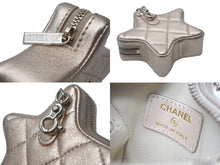 Load image into Gallery viewer, 新品同様品 CHANEL シャネル スターコインケース マトラッセ ラムスキン ココマーク 星型 バッグチャーム ゴールド 中古 60627