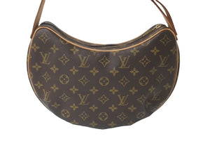 極美品 LOUIS VUITTON ルイ ヴィトン ショルダーバッグ クロワッサンMM M51512 モノグラムキャンバス ブラウン 中古 60629