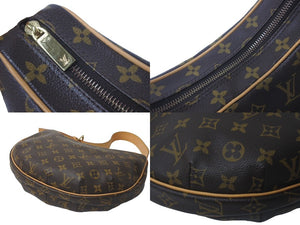 極美品 LOUIS VUITTON ルイ ヴィトン ショルダーバッグ クロワッサンMM M51512 モノグラムキャンバス ブラウン 中古 60629