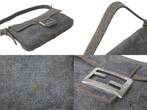 FENDI フェンディ ハンドバッグ 8BR000 00NU6 F0QA1 マンマバケット デニムネーロ シルバー金具 良品 中古 60630 