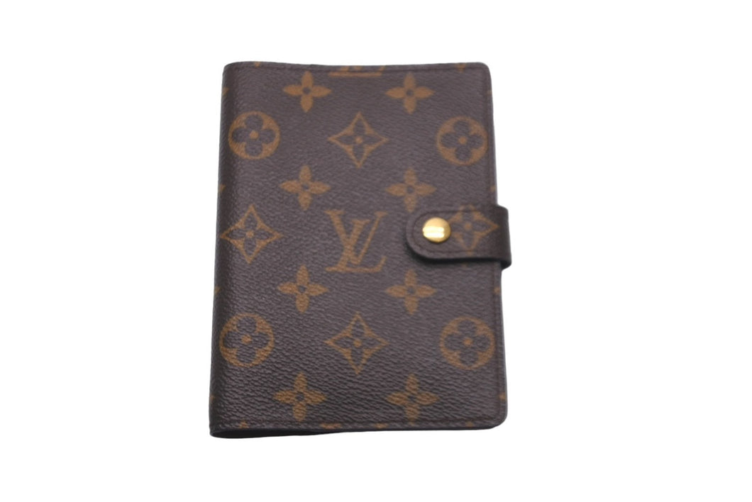 極美品 LOUIS VUITTON ルイヴィトン 手帳 アジェンダPM モノグラム R20005 ブラウン 中古 60632