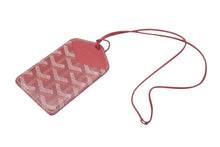 Load image into Gallery viewer, GOYARD ゴヤール パスケース カードケース カードホルダー ショワズール ストラップ レッド ヘリンボーン 美品 中古 60642