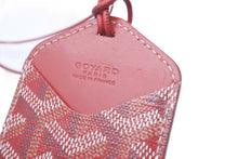 Load image into Gallery viewer, GOYARD ゴヤール パスケース カードケース カードホルダー ショワズール ストラップ レッド ヘリンボーン 美品 中古 60642