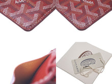 Load image into Gallery viewer, GOYARD ゴヤール パスケース カードケース カードホルダー ショワズール ストラップ レッド ヘリンボーン 美品 中古 60642