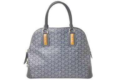 GOYARD ゴヤール ハンドバッグ サックヴァンドームMM ヘリンボーン柄 M206926 PVC レザー グレー 美品 中古 60645