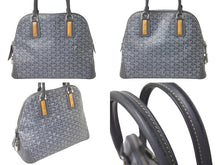 Load image into Gallery viewer, GOYARD ゴヤール ハンドバッグ サックヴァンドームMM ヘリンボーン柄 M206926 PVC レザー グレー 美品 中古 60645