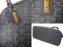 Load image into Gallery viewer, GOYARD ゴヤール ハンドバッグ サックヴァンドームMM ヘリンボーン柄 M206926 PVC レザー グレー 美品 中古 60645