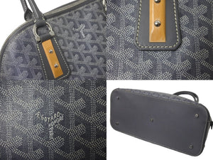 GOYARD ゴヤール ハンドバッグ サックヴァンドームMM ヘリンボーン柄 M206926 PVC レザー グレー 美品 中古 60645
