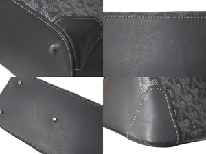 GOYARD ゴヤール ハンドバッグ サックヴァンドームMM ヘリンボーン柄 M206926 PVC レザー グレー 美品 中古 60645