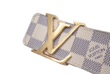 Load image into Gallery viewer, LOUIS VUITTON ルイヴィトン ベルト イニシャル ダミエ アズール サンチュール 34/85 M9609 ゴールド金具 良品 中古 60655