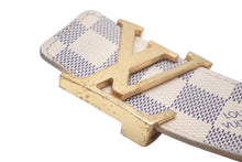 Load image into Gallery viewer, LOUIS VUITTON ルイヴィトン ベルト イニシャル ダミエ アズール サンチュール 34/85 M9609 ゴールド金具 良品 中古 60655