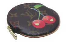 Load image into Gallery viewer, 極美品 LOUIS VUITTON ルイ ヴィトン コインケース M95043 丸型 モノグラム チェリー コーティングキャンバス ブラウン 中古 60662