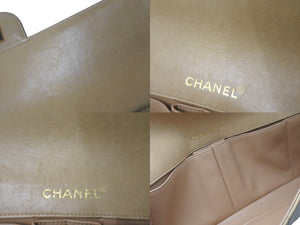 CHANEL シャネル チョコバー チェーンショルダーバッグ ラムスキン 7番台 ベージュ ココマーク ゴールド金具 美品 中古 60670