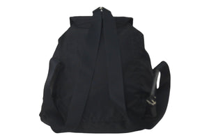 PRADA プラダ リュック ナイロン NERO ブラック トライアングルロゴ ナイロン レザー B4650F シルバー金具 美品 中古 60677 