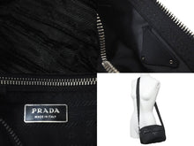 画像をギャラリービューアに読み込む, PRADA プラダショルダーバッグ トライアングルロゴ NERO ブラックナイロン BT0167 シルバー金具 中古良品 60680 