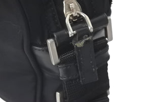 PRADA プラダショルダーバッグ トライアングルロゴ NERO ブラックナイロン BT0167 シルバー金具 中古良品 60680 